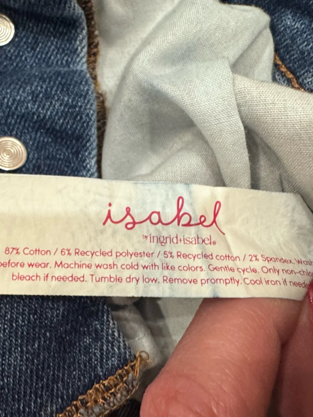 Maternity Denim Short Overalls - Blue